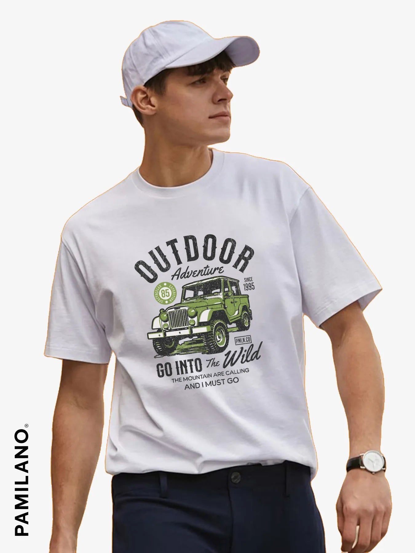 Outdoor Adventure - jeep - Unisex T-Shirt Ribbed Striped Patterned