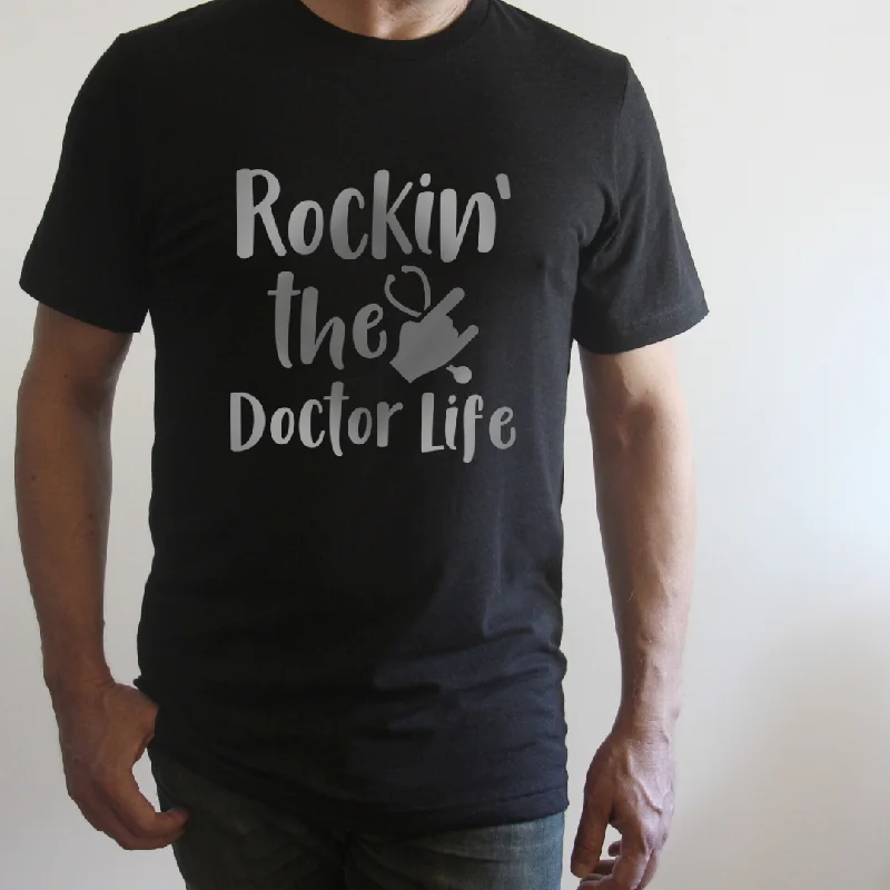 Rockin' The Doctor Life Unisex T-Shirt Striped Floral Plaid