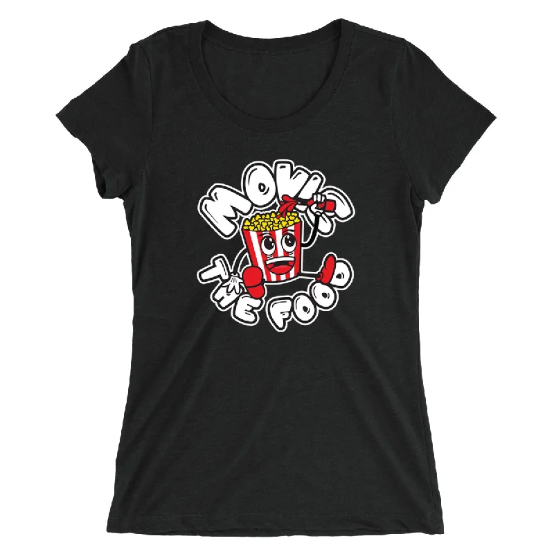 Movie The Food™ "Round Logo" Women's T-Shirt Ribbed T-Shirt High Neck Heavyweight