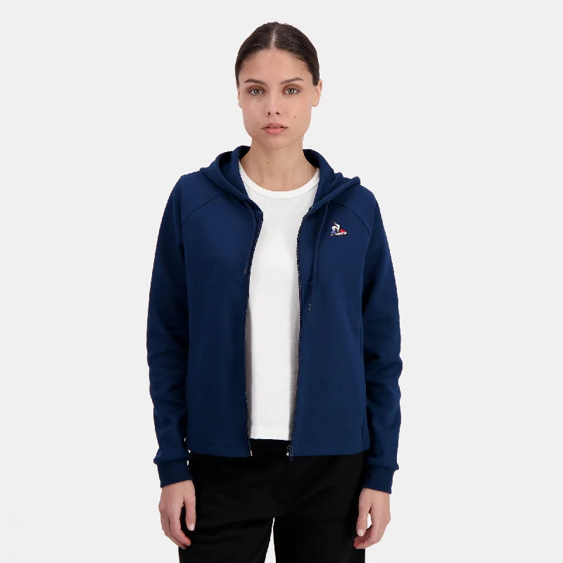 2422063-ESS FZ Hoody N°1 W victory blue | Sweat zippé à capuche Femme Hoodie Crop Top Short Trendy