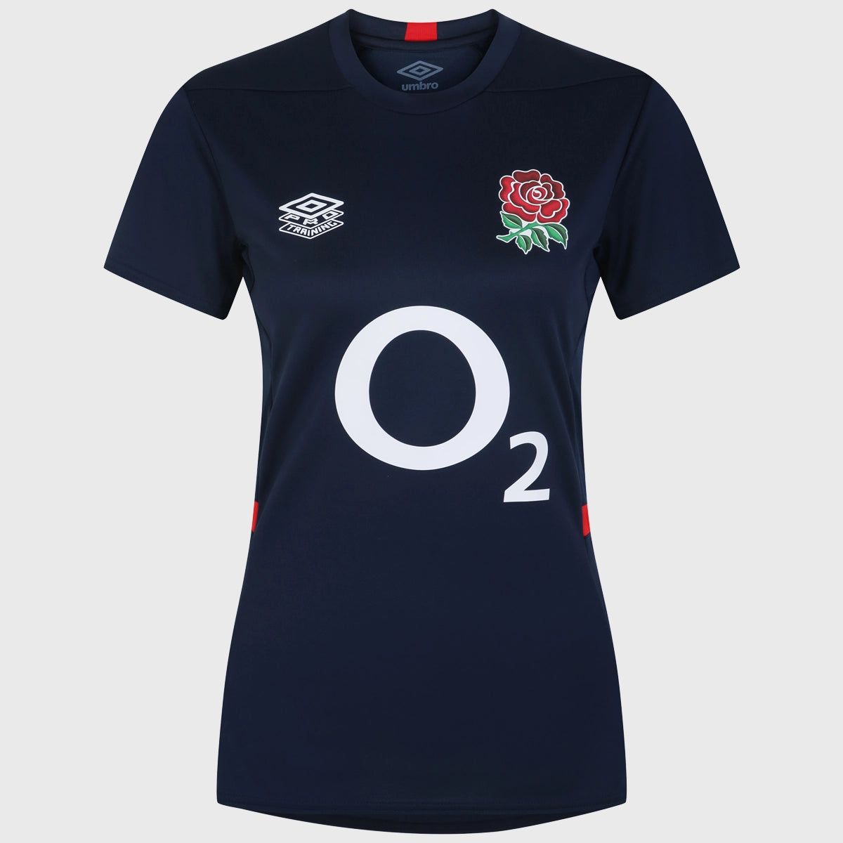 Umbro England Rugby Women's Gym Tee Navy Terry Blend Velvet Blend Canvas Blend