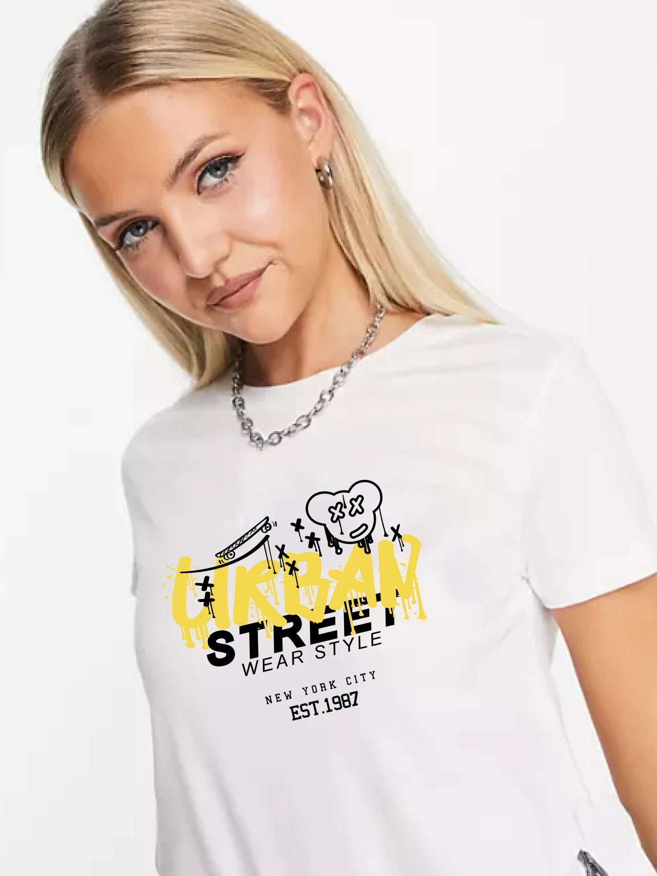 URBAN Street Fashion - Unisex T-Shirt Zippered Front Buttoned Front Snap Front