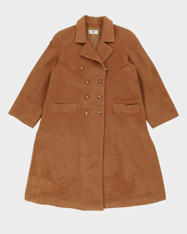 Valentino Brown Wool Overcoat - M / L Layered Look Overcoat