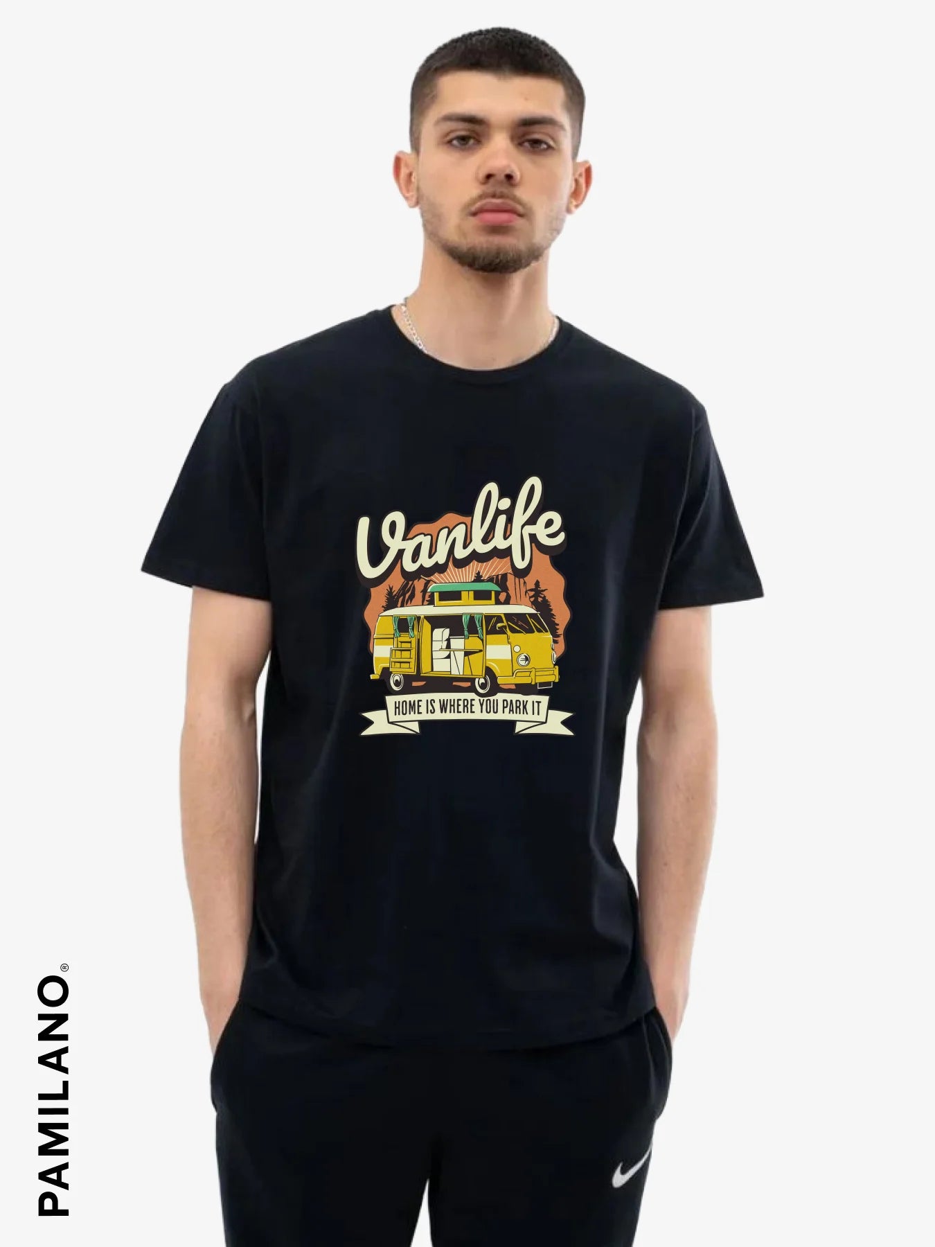 Vanlife - Unisex T-Shirt Houndstooth Herringbone Solid