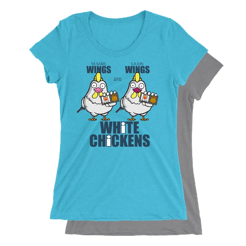 Movie The Food™ "White Chickens" Women's T-Shirt Layered Multi-layer Single Layer