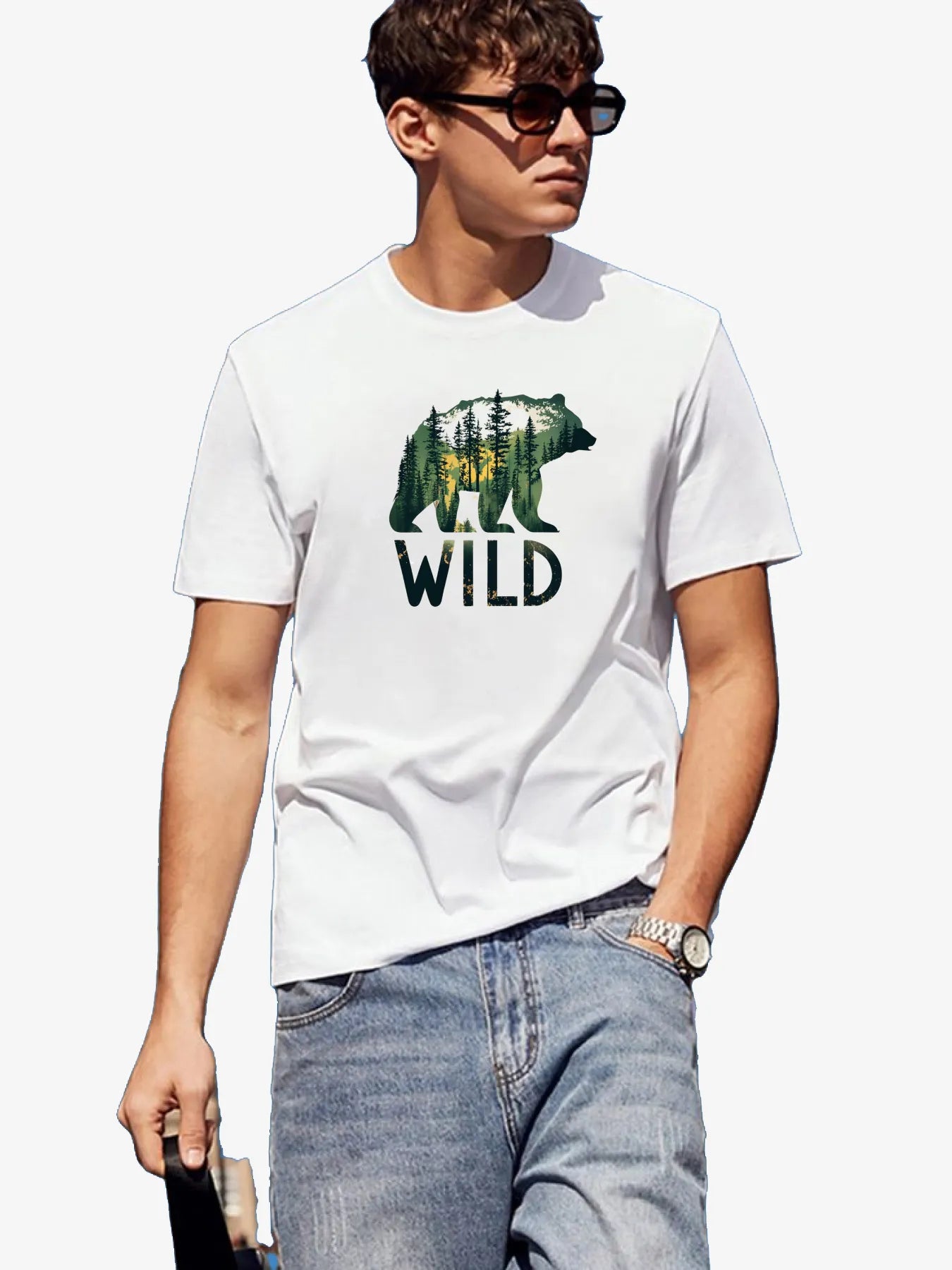 WILD - Unisex T-Shirt Print Jacquard Patchwork