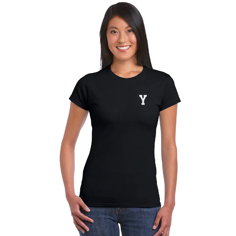 Womens Y Varsity Tee - Black Machine Wash Dry Clean Hand Wash