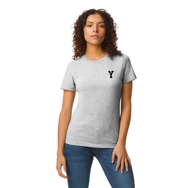 Womens Y Varsity Tee - Grey Zippered Buttoned Snapped