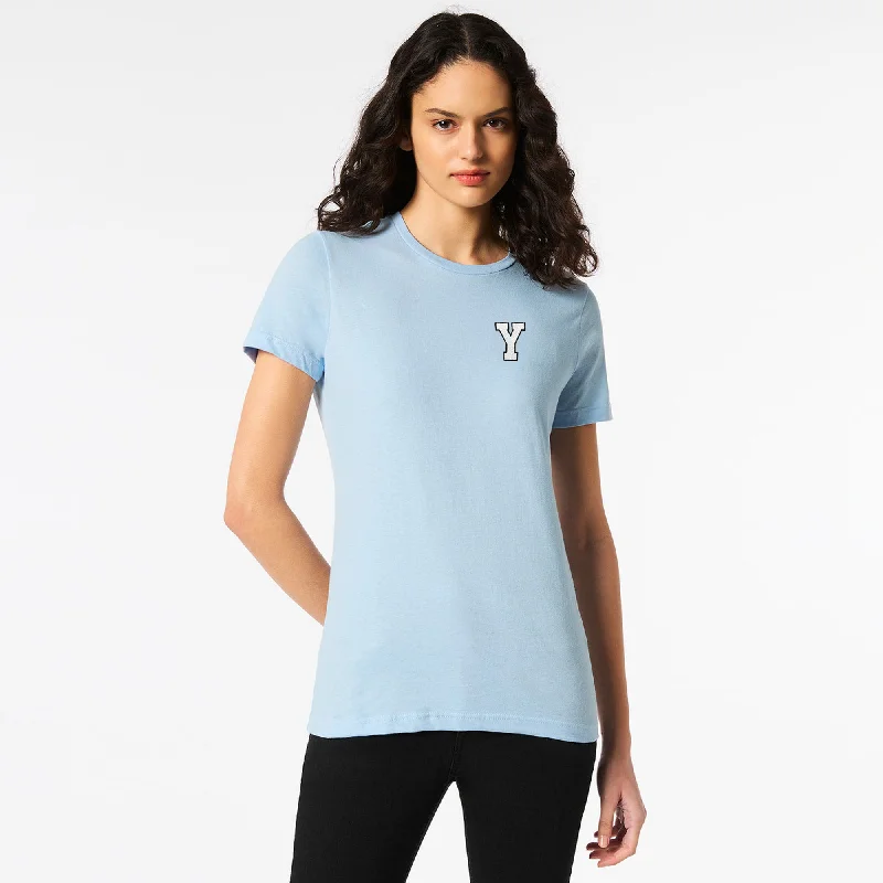 Womens Y Varsity Tee - Light Blue Casual Formal Business