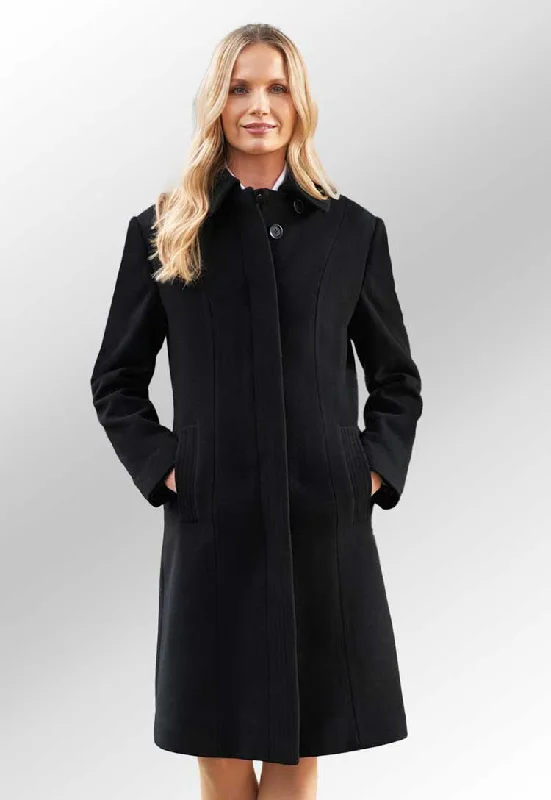 Women's Burlington Overcoat 2261 Belted Herringbone Coat