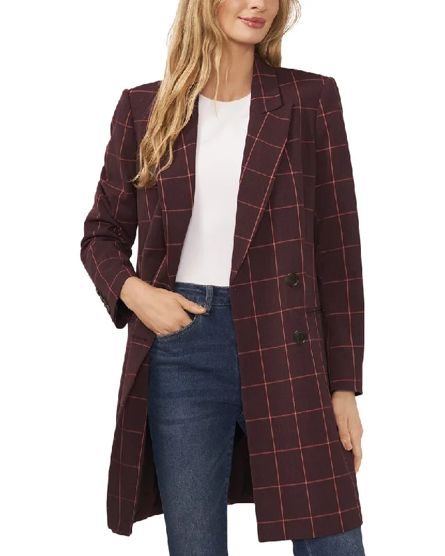 Cece Boxy Overcoat Puff Sleeve Overcoat