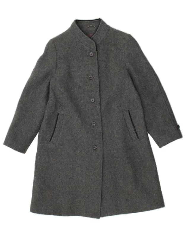 JULIUS Womens Overcoat UK 14 Large  Grey New Wool Elegant Long Coat