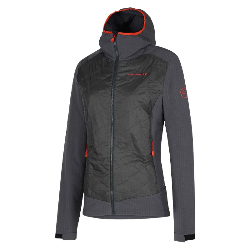 La Sportiva Kap Hybrid Hoody - Womens Hoodie with Front Slit Layering Stylish