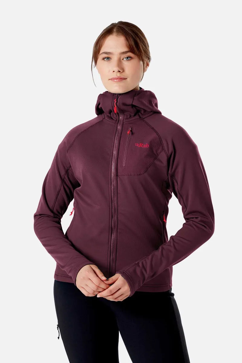 Rab Womens Superflux Hoody Hoodie with Emblem Brand Identity