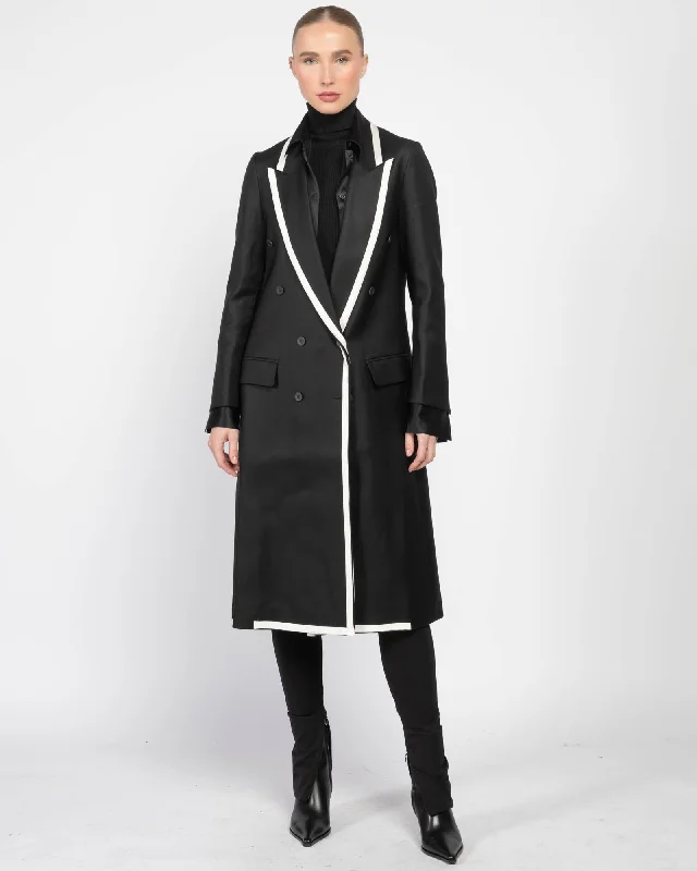 Silk Overcoat Modern City Overcoat