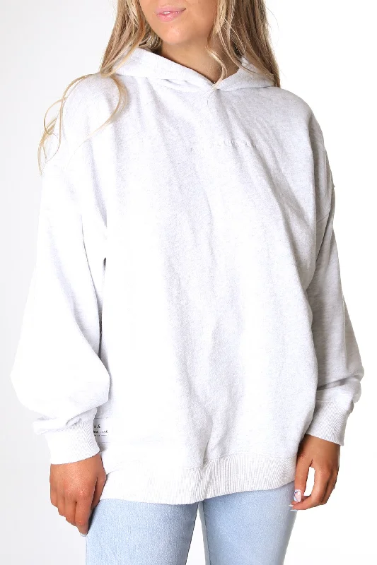 AAE Washed Hoody Snow Marle Hoodie with Metallic Shiny Futuristic