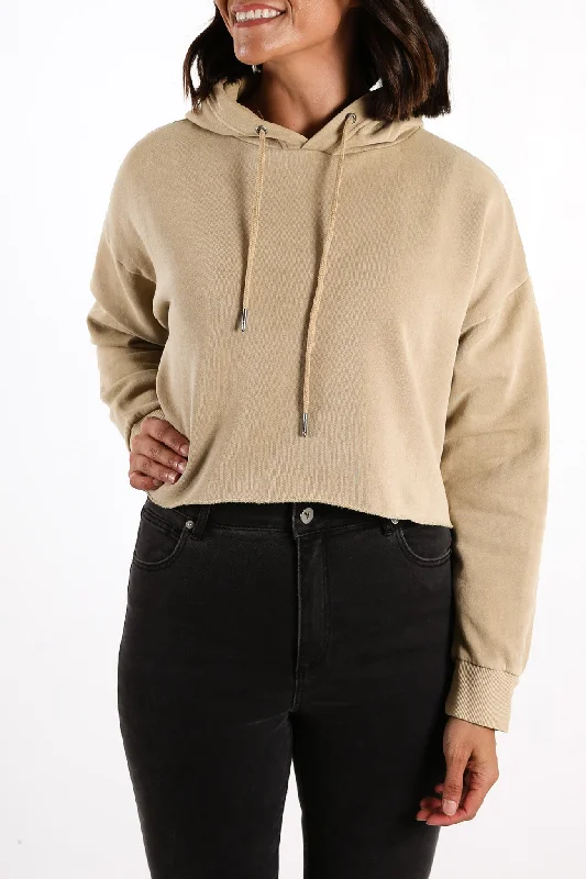 Cropped Hoody Brown Hoodie with Earth Tones Natural Calm