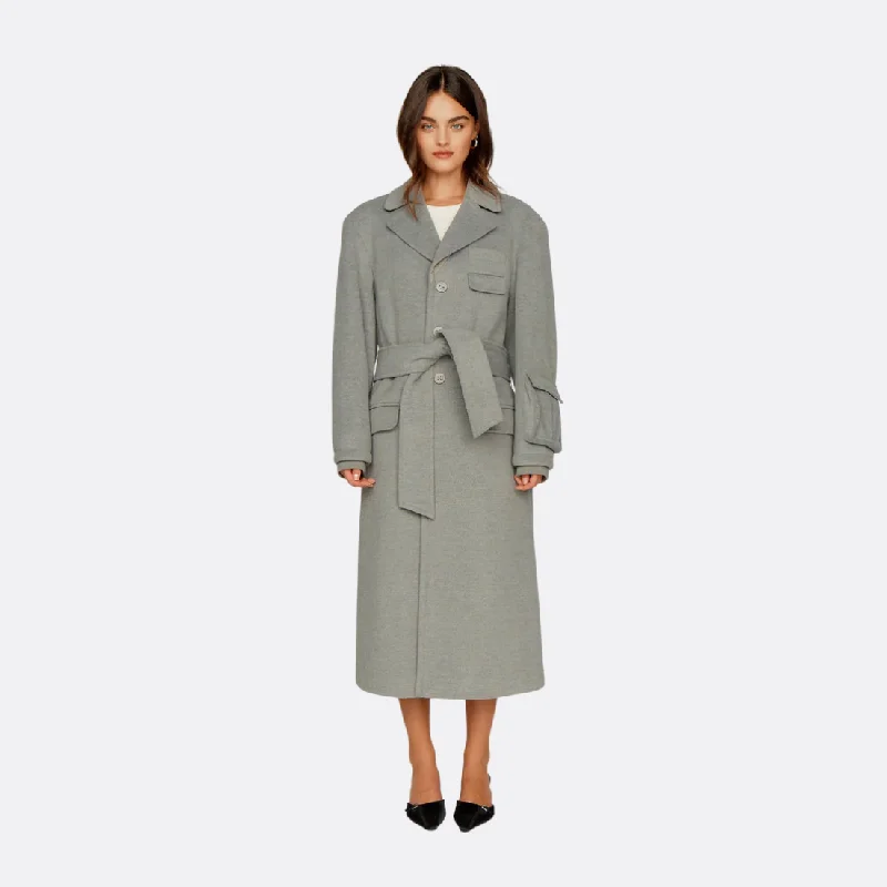 Accent Overcoat Soft Hooded Wrap Coat