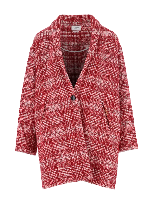 unstructured overcoat Wrap-Style Wool Coat