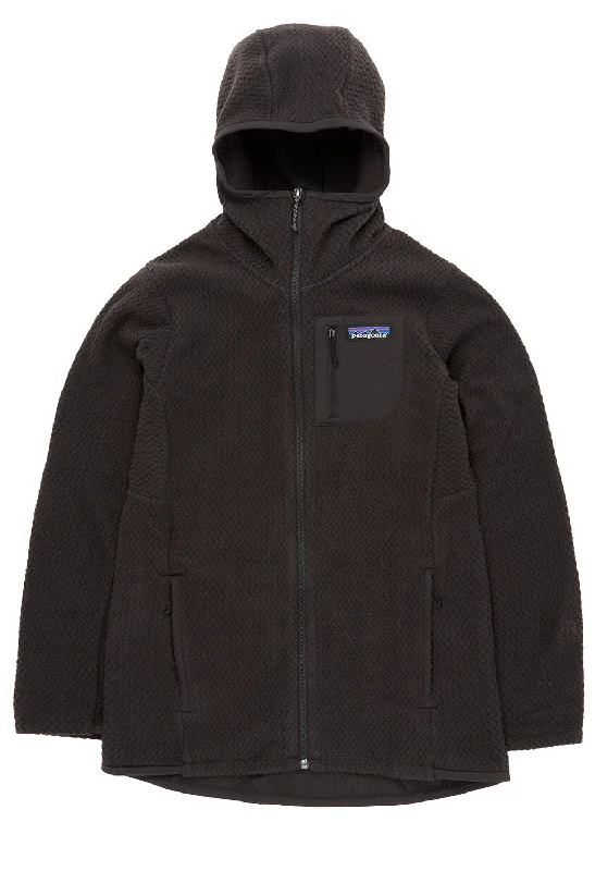 Patagonia Women's R1 Air Full-Zip Hoody - Black Hoodie with Bell Sleeves Flared Feminine