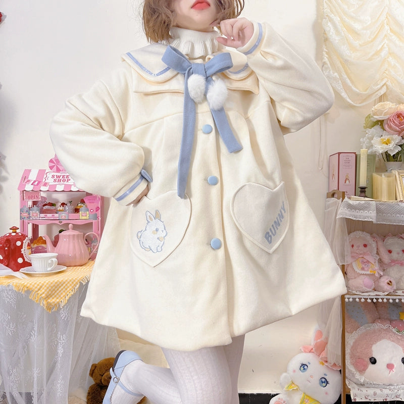 Niu Niu~Plus Size Lolita Coat Woolen Winter Lolita Overcoat Cozy Cashmere Overcoat