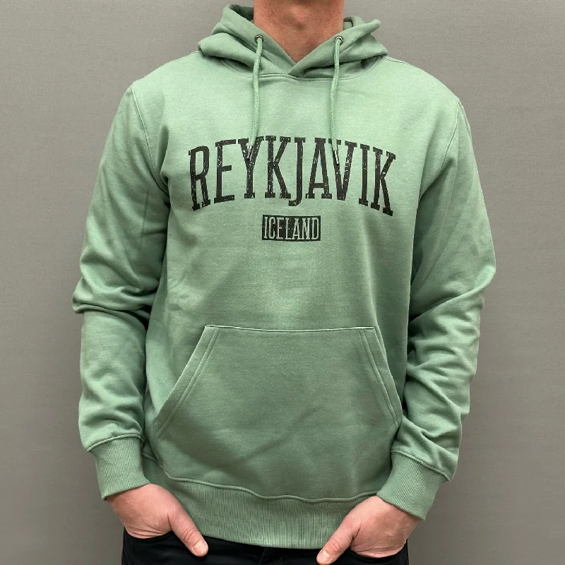 Unisex Hoody - Reykjavik - Green Hoodie with Tied Waist Feminine Flattering