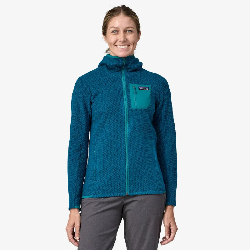 Patagonia Women's R1 Air Full-Zip Hoody Hoodie with Button Placket Classic Preppy