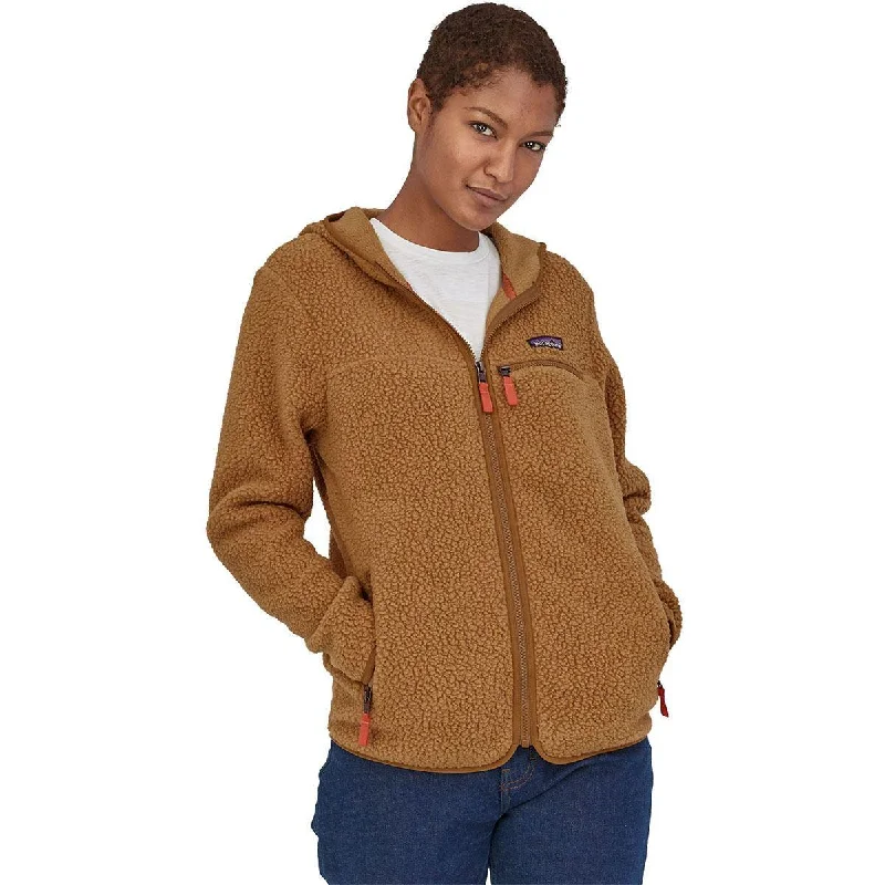 Patagonia Women's Retro Pile Hoody Hoodie with Front Slit Layering Stylish