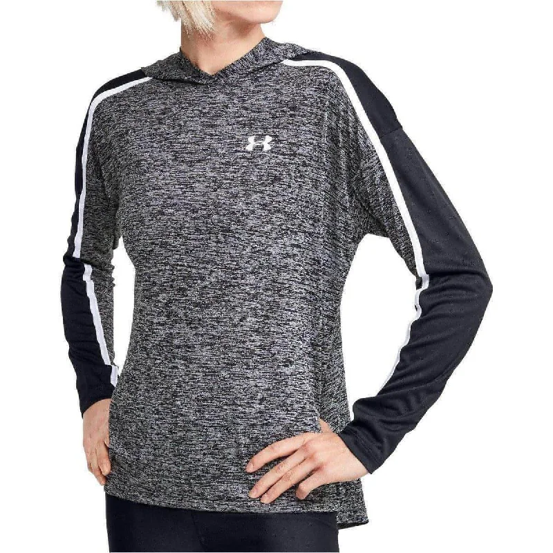 Under Armour Tech Twist Graphic Womens Training Hoody - Grey Hoodie with Half-Zip Sporty Casual