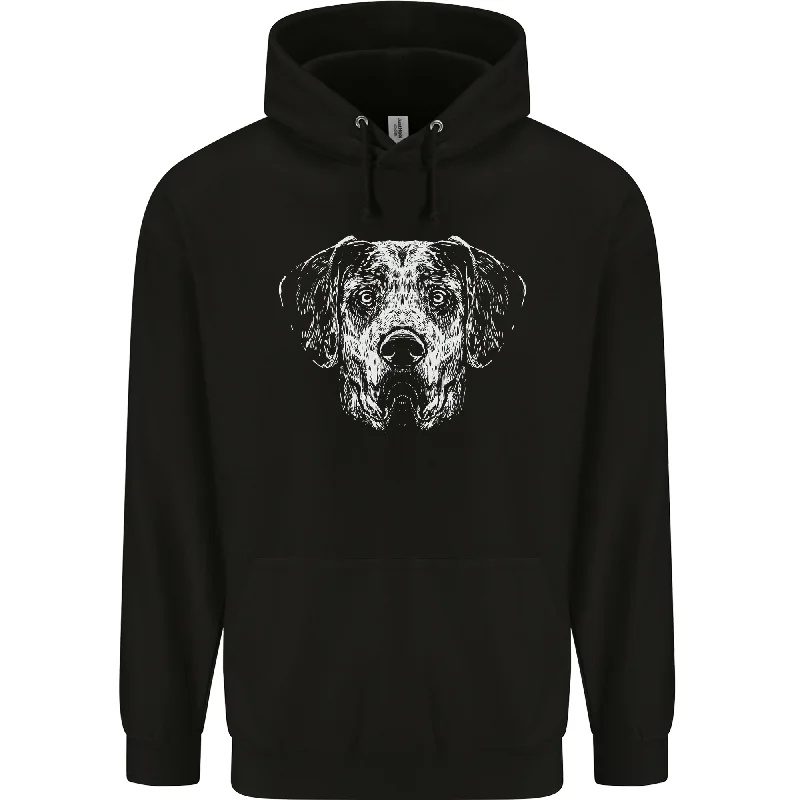 A Great Dane Dog Mens 80% Cotton Hoodie Hoodie with Button Classic Timeless