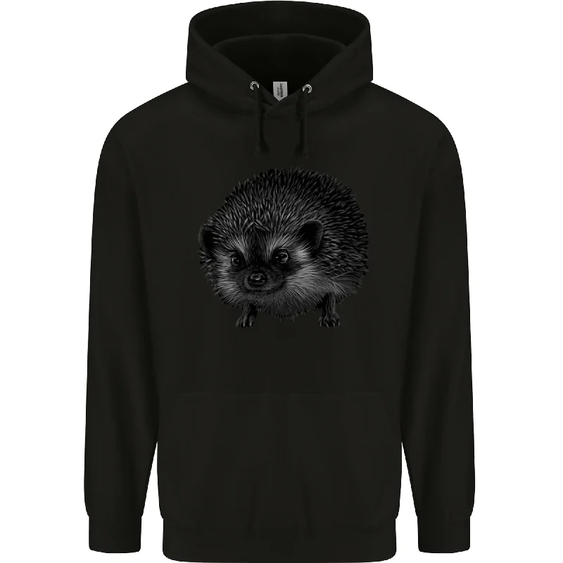 A Hedgehog Drawing Mens 80% Cotton Hoodie Hoodie with Ribbed Cuffs Snug Fit Comfort