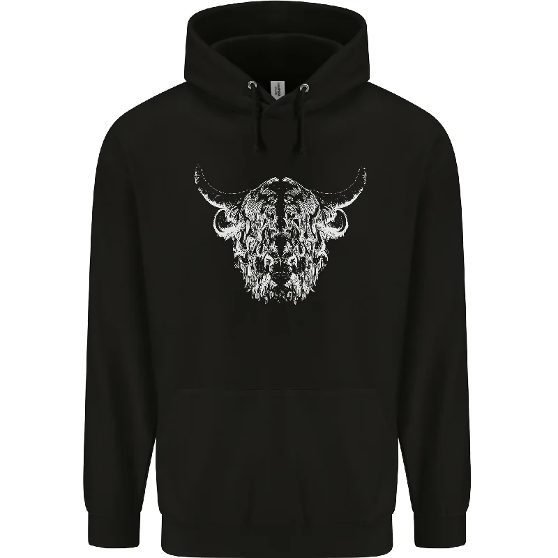A Highland Cow Design Mens 80% Cotton Hoodie Hoodie with Tied Waist Feminine Flattering A Highland Cow Design Mens 80% Cotton Hoodie Hoodie with Tied Waist Feminine Flattering