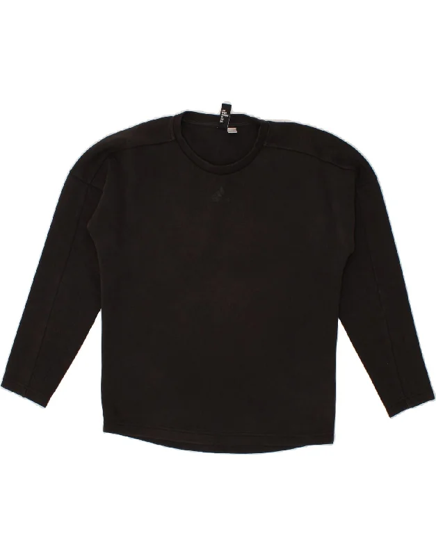 ADIDAS Womens Sweatshirt Jumper UK 14 Medium Black Hoodie with Earth Tones Natural Calm ADIDAS Womens Sweatshirt Jumper UK 14 Medium Black Hoodie with Earth Tones Natural Calm