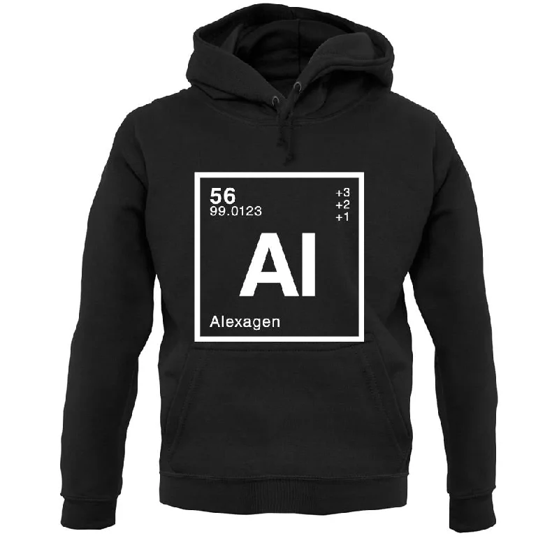 Alexa - Periodic Element Unisex Hoodie Hoodie with Hood Adjustable Protection
