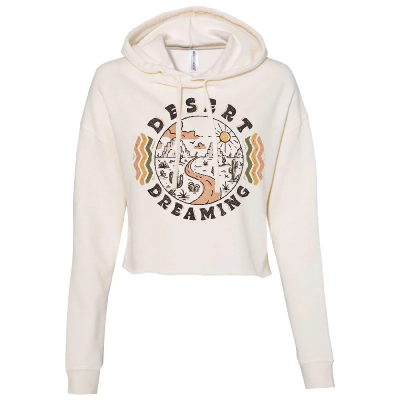 Arizona Dreaming Road Cropped Hoodie Hoodie with Hem Contrast Bold Stylish