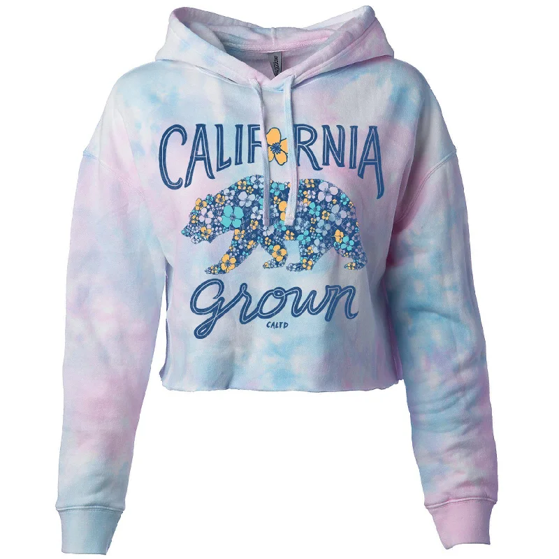 Bear Poppy Blossom Cropped Hoodie Hoodie with Slim Fit Tailored Modern