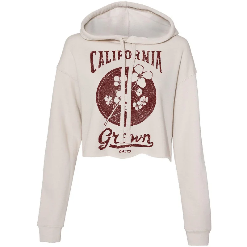 California Grown Circle Cropped Hoodie Hoodie with Elastic Waist Stretchable Comfortable California Grown Circle Cropped Hoodie Hoodie with Elastic Waist Stretchable Comfortable
