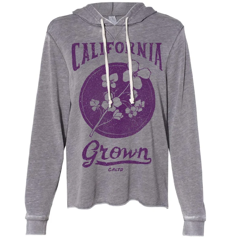 California Grown Circle Burnout Hoodie Hoodie with Zipper Placket Modern Functional