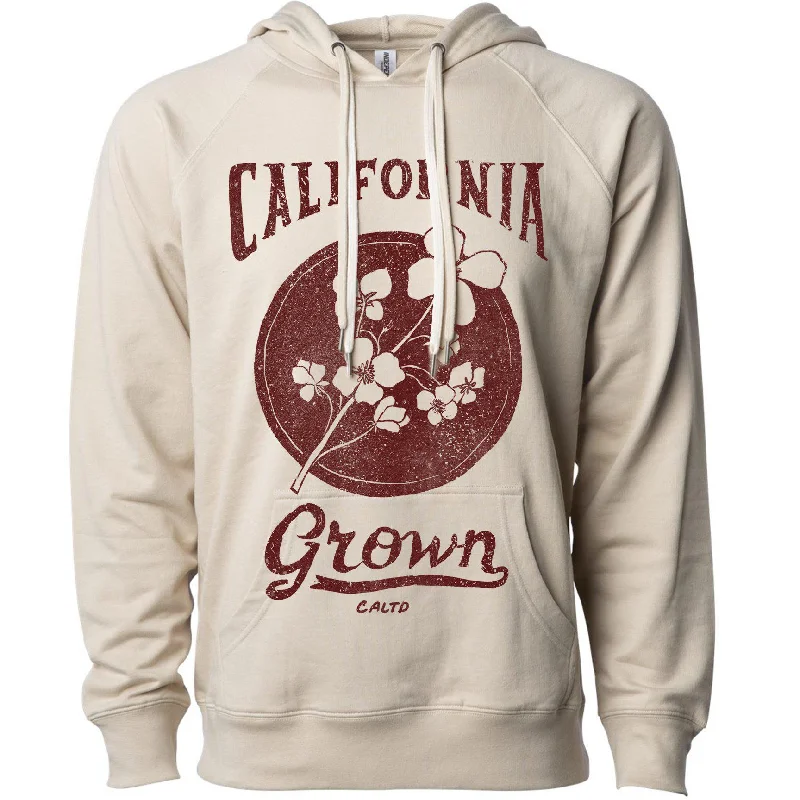 California Grown Circle Raglan Hoodie Hoodie with Hem Detail Decorative Unique