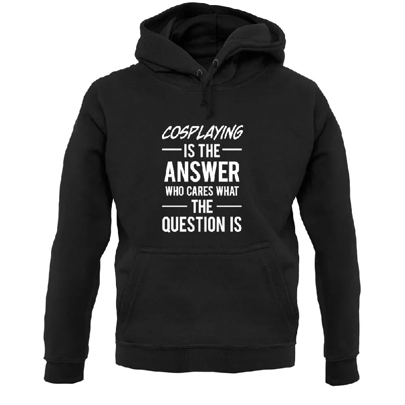 Cosplaying Is The Answer Unisex Hoodie Hoodie with Bell Sleeves Flared Feminine