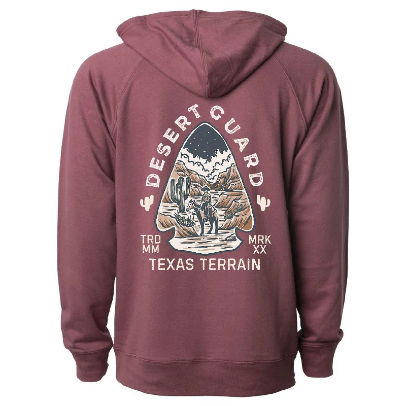 Desert Guard Texas Raglan Zipper Hoodie Hoodie with Neon Bright Vibrant