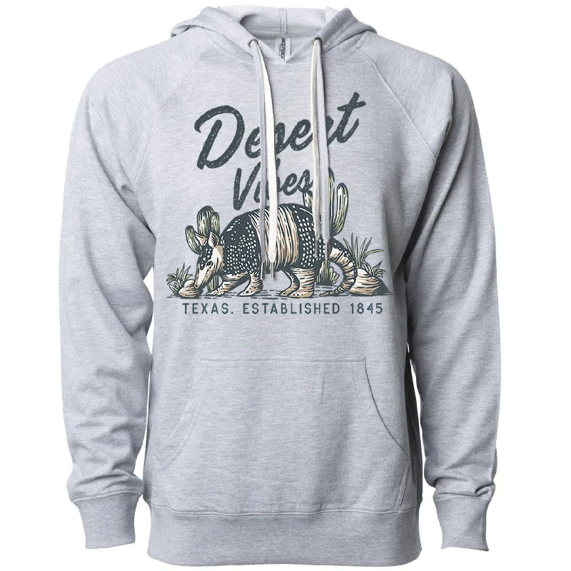 Desert Vibes Texas Raglan Hoodie Hoodie with Ribbed Cuffs Snug Fit Comfort