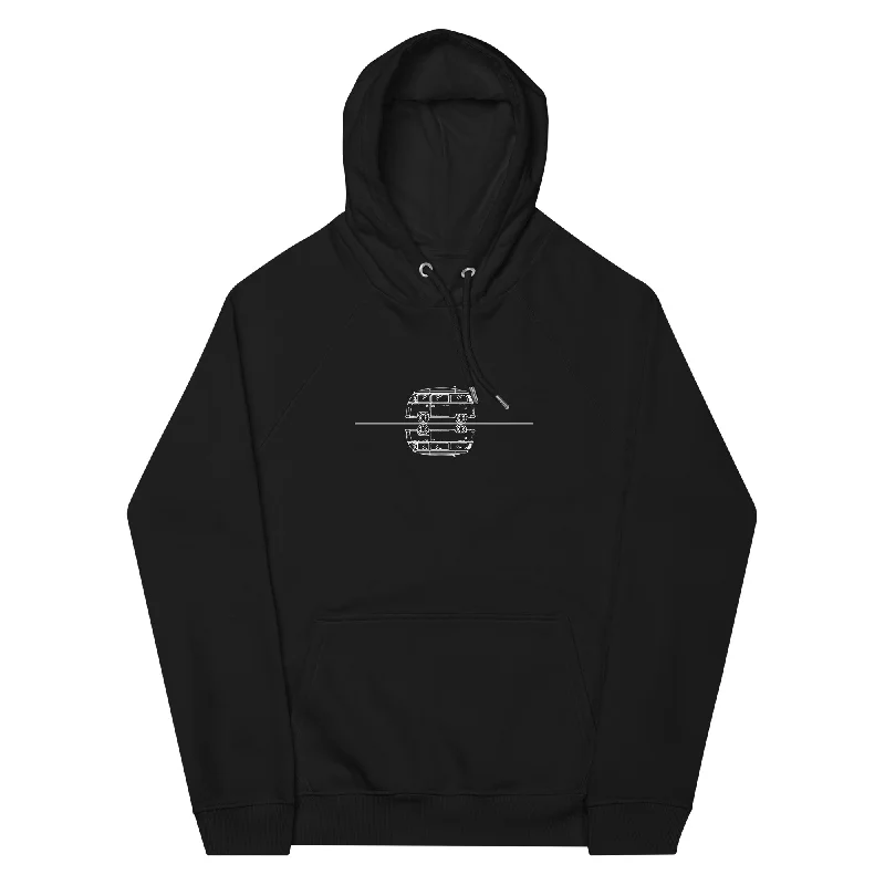 Gerade Linie - Camping Van - Unisex Premium Organic Hoodie Hoodie with Thumb Holes Functional Cozy Gerade Linie - Camping Van - Unisex Premium Organic Hoodie Hoodie with Thumb Holes Functional Cozy