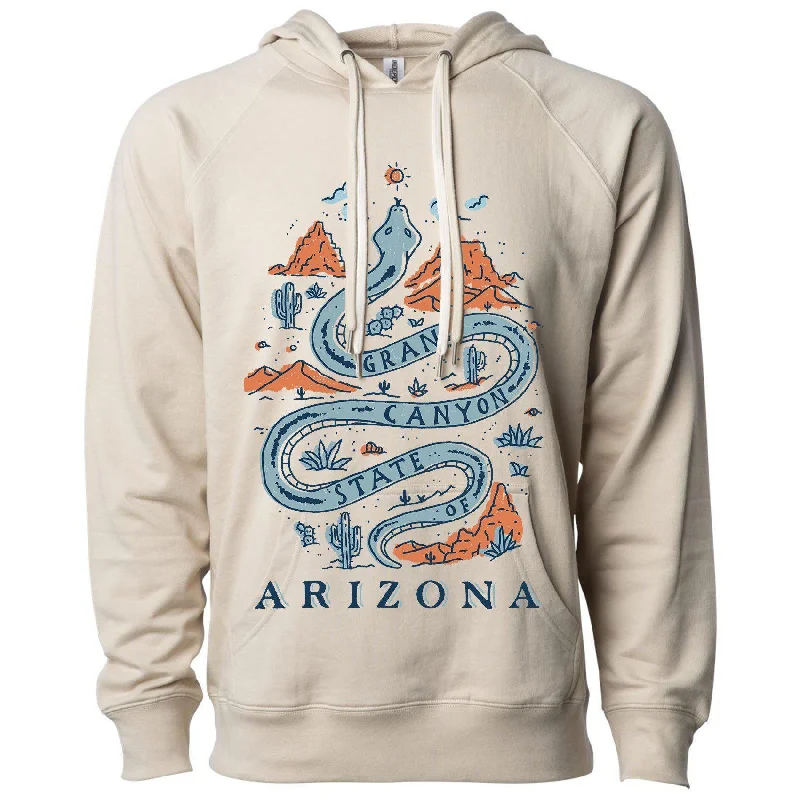 Grand Canyon Snake Arizona Raglan Hoodie Hoodie with Lining Warm Insulated