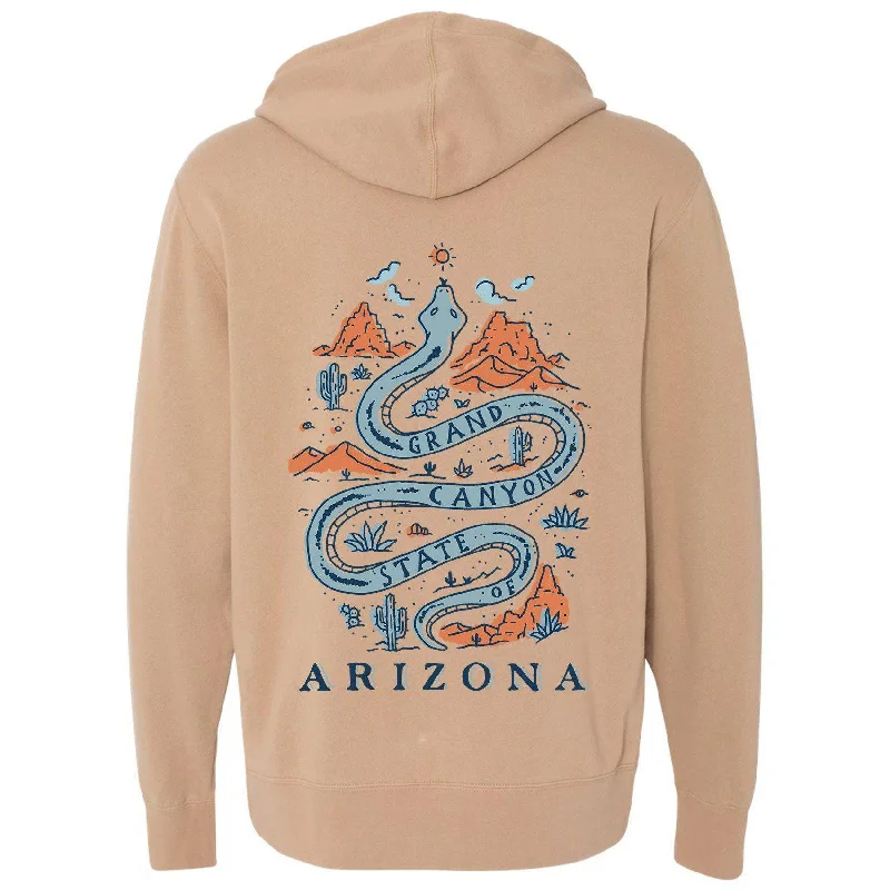Grand Canyon Snake Arizona Zipper Hoodie Hoodie with Logo Branding Identity