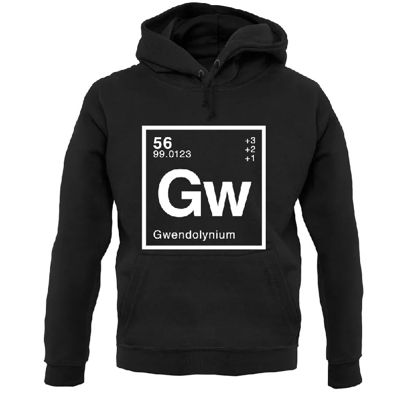 Gwendolyn - Periodic Element Unisex Hoodie Hoodie with Slit Hem Functional Movement