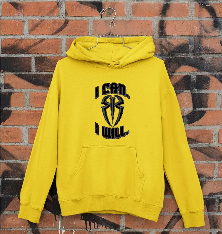 I Can I Will Unisex Hoodie for Men/Women Hoodie with Rolled Sleeves Casual Relaxed