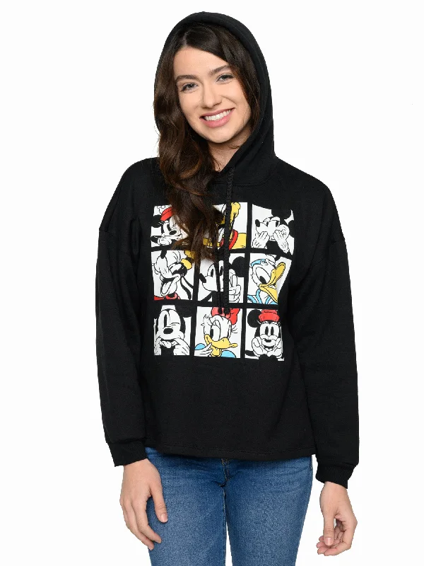 Juniors Disney Minnie Mouse & Friends Hoodie Sweatshirt Mickey Mouse Goofy Black Hoodie with Hem Detail Decorative Unique Juniors Disney Minnie Mouse & Friends Hoodie Sweatshirt Mickey Mouse Goofy Black Hoodie with Hem Detail Decorative Unique