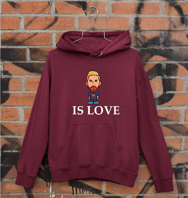 Messi Unisex Hoodie for Men/Women Hoodie with Full-Zip Functional Layering