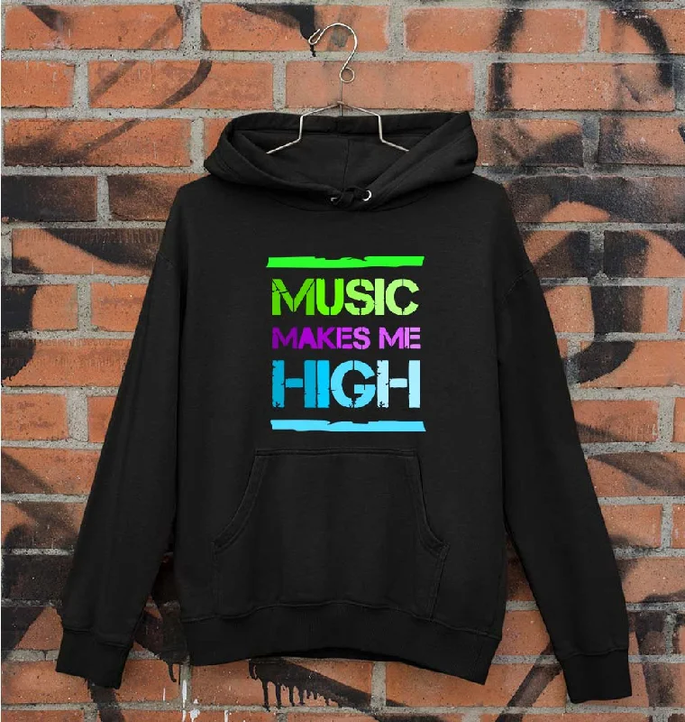 Music Makes me High Unisex Hoodie for Men/Women Hoodie with Hem Detail Decorative Unique Music Makes me High Unisex Hoodie for Men/Women Hoodie with Hem Detail Decorative Unique